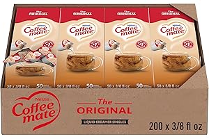 Nestle Coffee mate Coffee Creamer, Original, Liquid Creamer Singles, Non Dairy, No Refrigeration, 0.375 fl oz Tubs (Pack of 200)