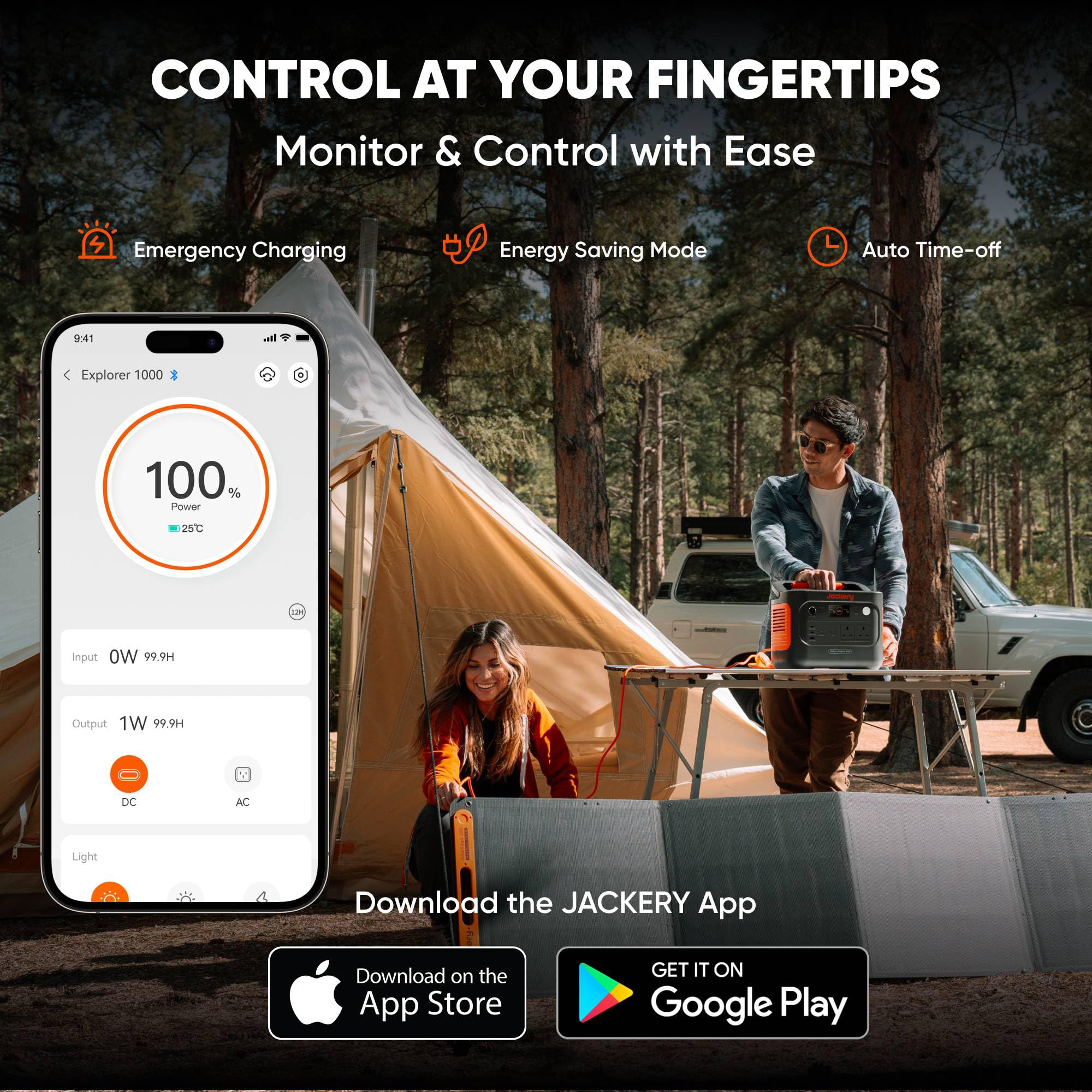 Jackery Explorer 1000 v2 Portable Power Station(2024 New),1070Wh LiFePO4 Battery,1500W AC/100W USB-C Output, 1 Hr Fast Charge, Solar Generator for Outdoor Camping,Off-grid Living,RV,Emergency