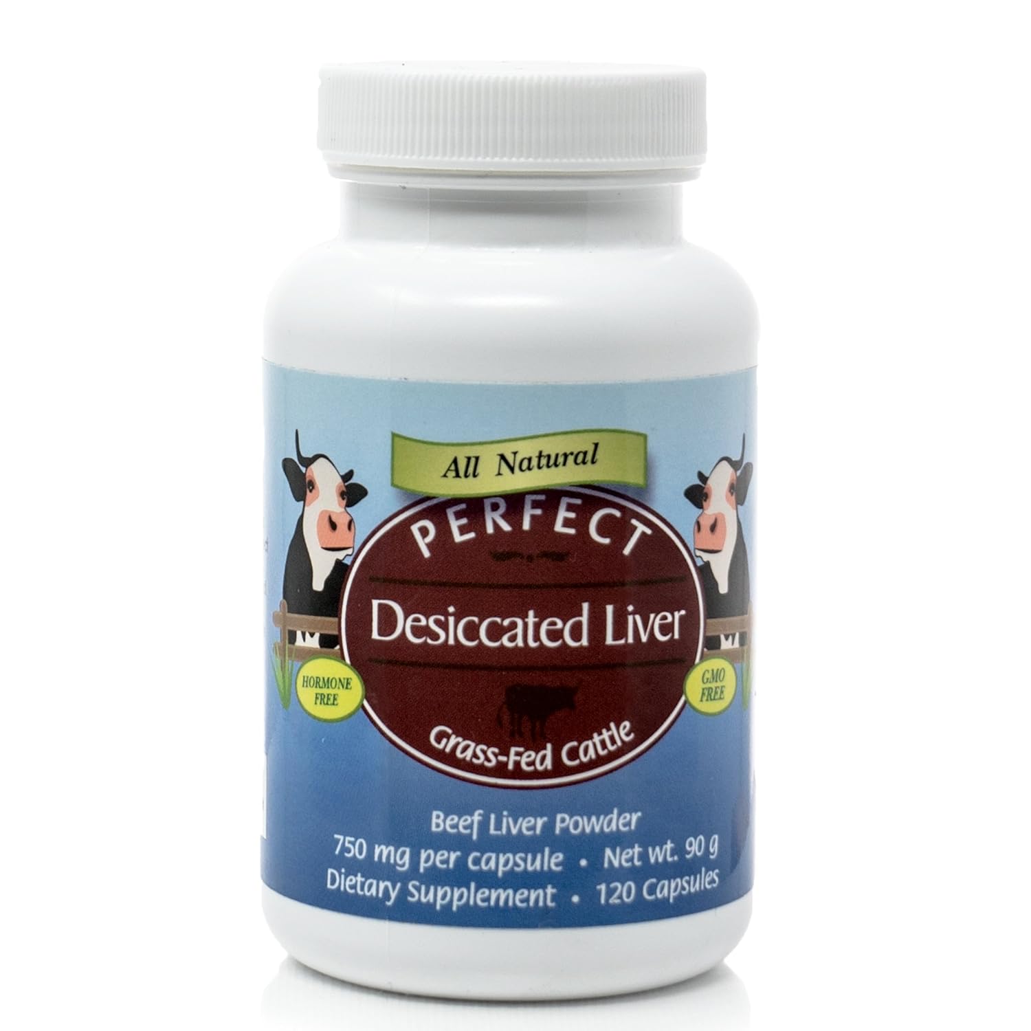 Perfect Desiccated Liver Capsules, 100 Grass Fed Undefatted Argentine