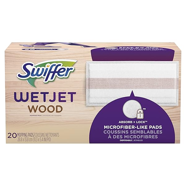 SWIFFER WETJET WOOD MOPPING PAD REFILL, 20 COUNT