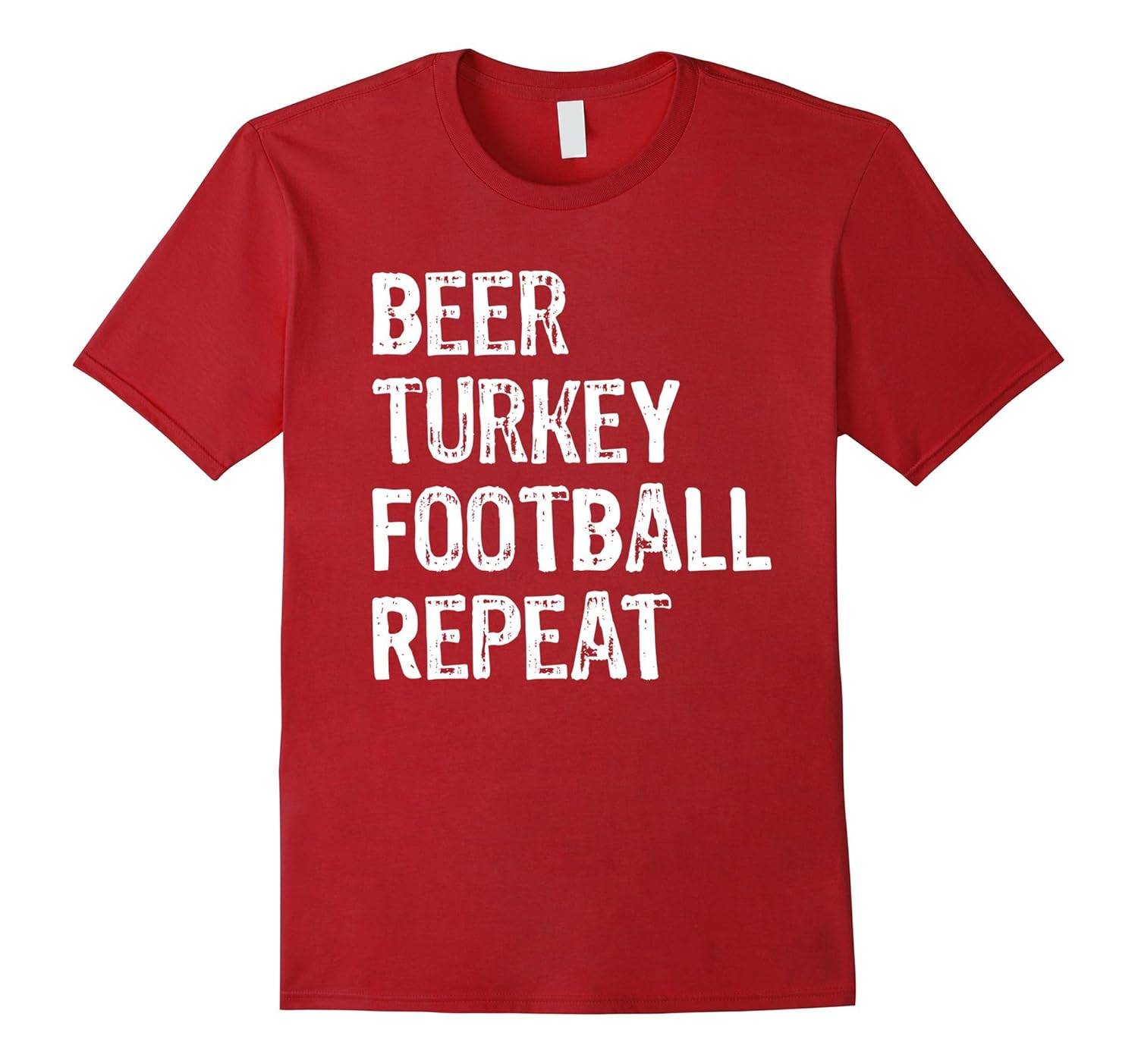 Beer Turkey Football Repeat Shirt - Funny Thanksgiving Tee-Rose