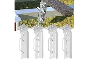 GRANATAN 4 Pcs 8" Boat Trailer Bunk Brackets, Swivel Top Bunk Bracket Kit for 1.5" x 3", 2" x 3", 3" x 3" Boat Trailer Crossmember
