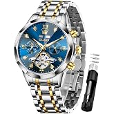 OLEVS Watches for Men Automatic Skeleton Original Luxury Waterproof Watch | Self-Winding Diamond Men's Watch With a Premium Sapphire Crystal Face.