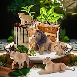 toymany 6Pcs Realistic Lion Figures Lion Cubs Educational Toy Set view 9