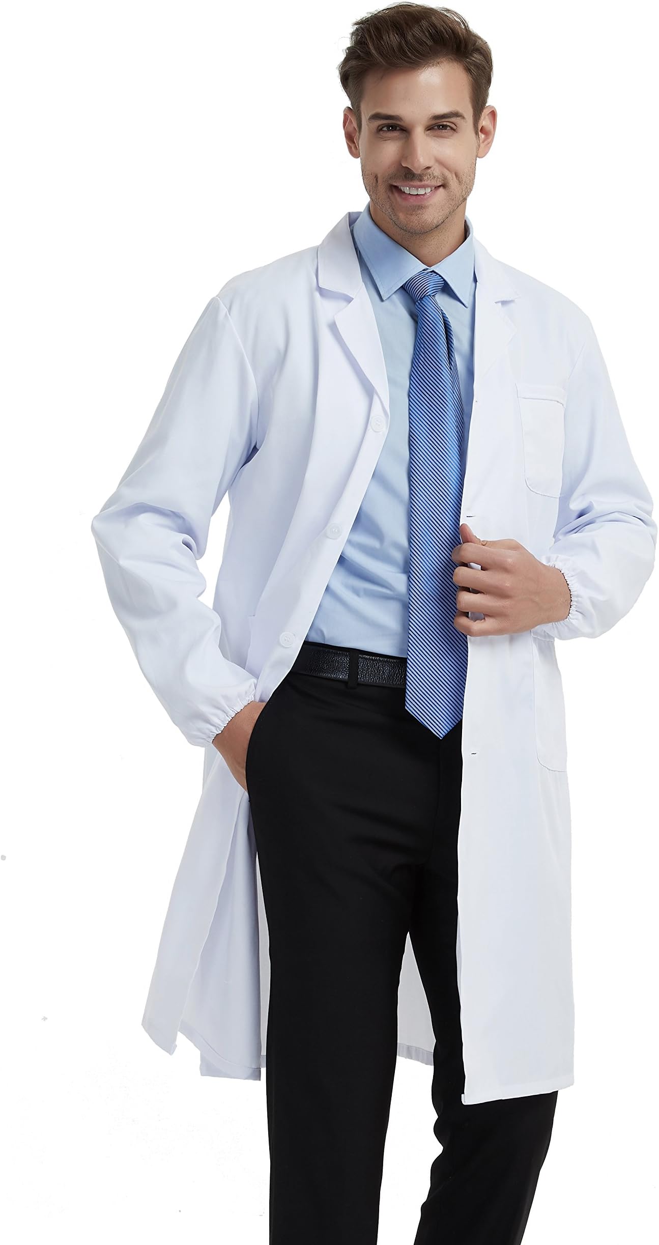 Men Lab Coat White Uniforms New Improvement