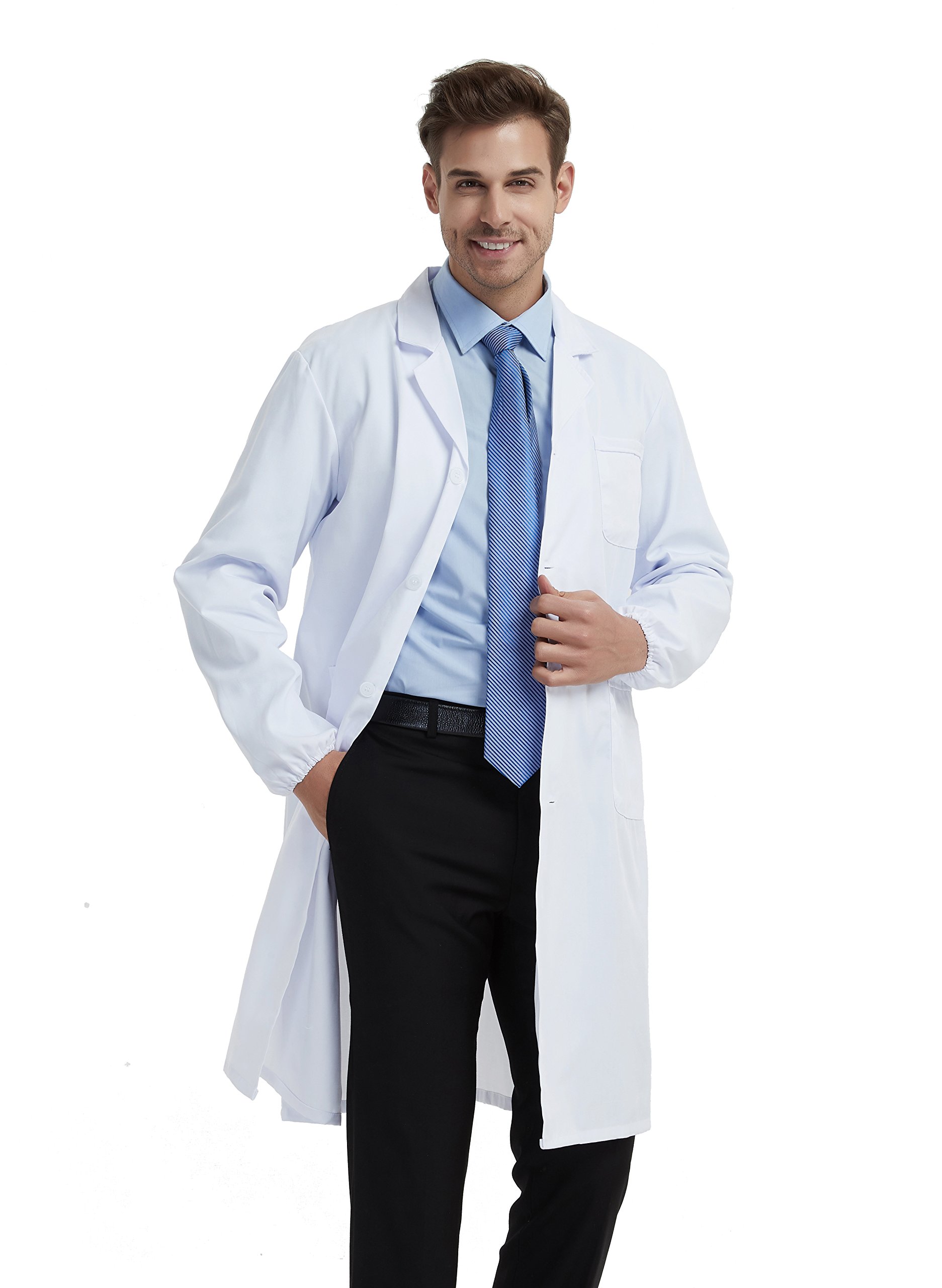 Men Lab Coat White Uniforms New Improvement