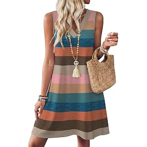 WIHOLL Summer Dresses for Women Beach Vacation Clothes Sundress Dress Hawaiian Boho Dresses Fashion Travel Cruise Outfits