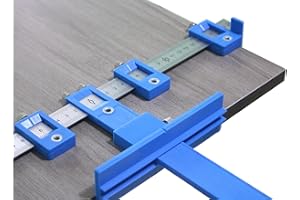 Cabinet Hardware Jig Tool - Cabinet Handle Jig, Adjustable Punch Locator Drill Template Guide, Wood Drilling Dowelling Guide,