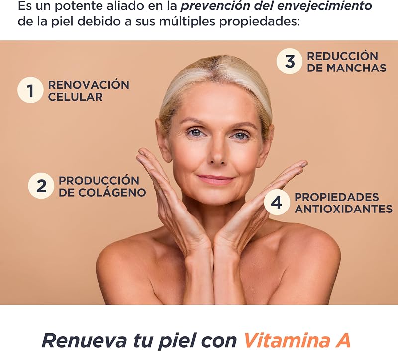 Vitamina A Retinol 10000mcg Drasanvi en 180 Comprimidos Vegano Natural