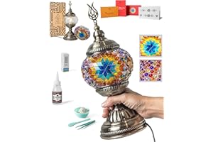 Ottoman Mosaics Turkish Mosaic Lamp Kit | DIY Art & Craft Project for Adults | Make Your Own Handmade Lamp (Multicolor)