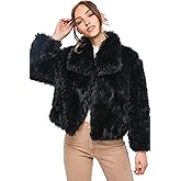 Love Tree Women's Juniors Soft Faux Fur Cropped Coat