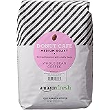 AmazonFresh Donut Cafe Whole Bean Coffee, Medium Roast, 32 Ounce (Pack of 1)