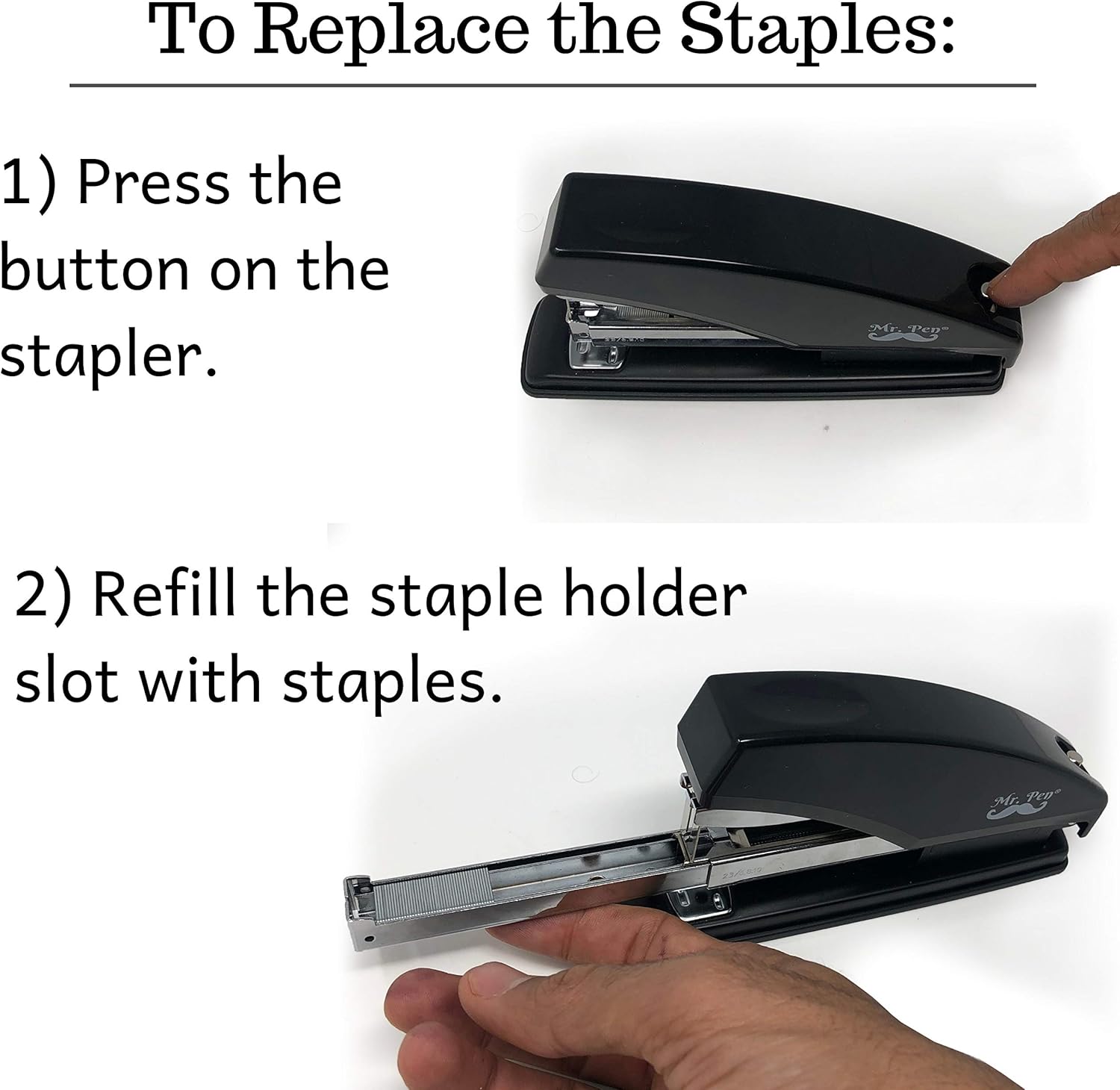 Mr. Pen Heavy Duty Stapler with 3600 Staples, 60 Sheet Capacity : Office Products