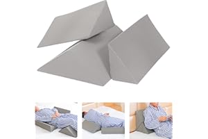 Fanwer Bed Wedges & Body Positioners (3 in 1), 40 Degree Wedges for Bed Positioning,Positioning Pillows for Elderly, Wedge Pillow for Bed Sores, Side Sleeping, After Surgery, Knees Elevated,Back Pain