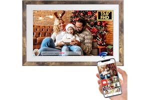GLUSINE FRAMEO 32GB Smart Digital Picture Frame 15.6inch Large WiFi Digital Photo Frame 1920 * 1080IPS FHD Touchscreen Digital Photo Frame Share Photos and Videos for Free with The app-The Best Gift Guide