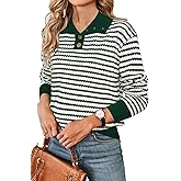 Arach&Cloz Womens Swaters 2024 Fall Fashion Outfits Long Sleeve Crewneck Knit Tops Ruffle Casual T-Shirts Cute Tees Blouses