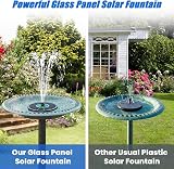 SZMP Solar Fountain Green Flower 3.5W 7 Nozzles Bird Bath Garden Pump view 2
