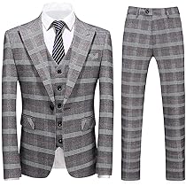 スーツ vintage VAN JAC 3piece suit setup em Mens 3 Piece Slim fit Checked Suit Blue/Black Single
