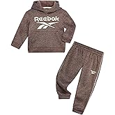 Reebok Toddler Boys Sweatsuit Set - 2 Piece Cozy Athletic Fleece Toddler Jogger Set with Pullover Hoodie and Boys Sweatpants