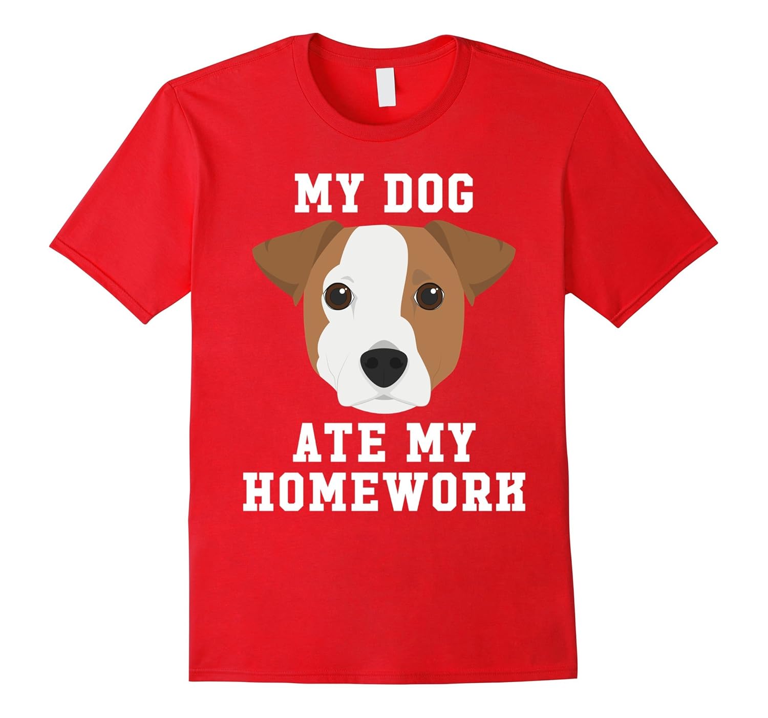 My Dog Ate My Homework - Jack Russell Back To School T-Shirt-ANZ