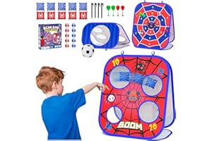 GADETOUQ Spider Bean Bag Toss Game, 3-1 Cornhole Board Outdoor Toys for Kids, Family Party Activity Toddler Yard Backyard Beach Lawn Party Camping Game Toys for 3 4 5 6 7 8 Year Old Boys Girls Birthday Gift