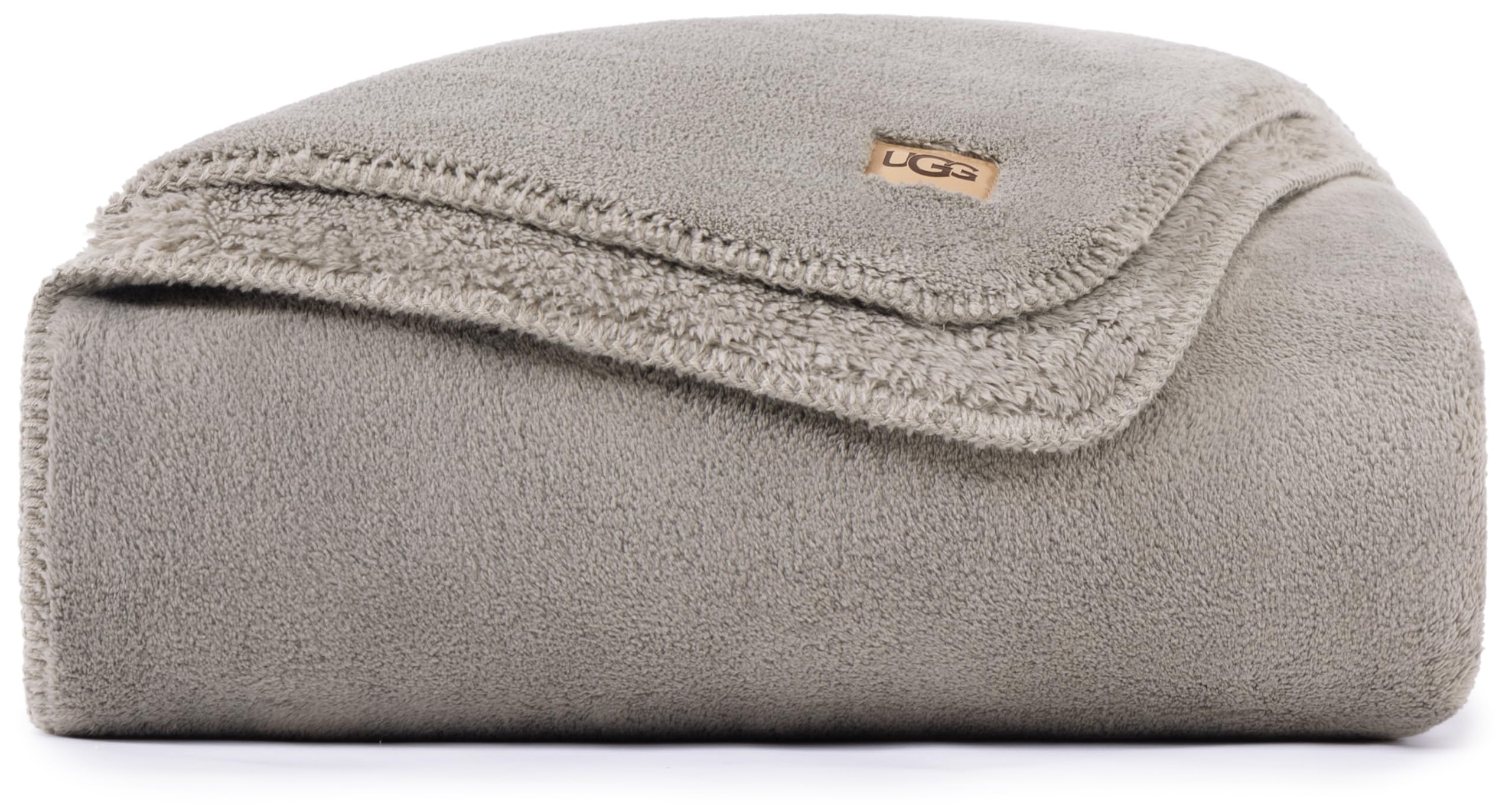 UGG Whitecap Twin Blanket, Soft Cozy Fleece Blanket for Bed, Luxury Fluffy Oversized Throw for Couch, Twin XL Bedding, Home Essentials, 66" x 90", Seal Grey Image
