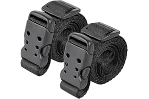 Ayaport Utility Straps with Buckle 40" Quick-Release Adjustable Nylon Straps Black 2 Pack