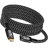 6.6ft/2m USB C Extension Cable- Compatible with Thunderbolt 5/4/3 & USB5/USB4- Male to Female Extender, Supports 16K/8K Display, PD 240W Charging, 80Gbps Data Transfer,for M_acBook,eGPU, SSD, Laptop