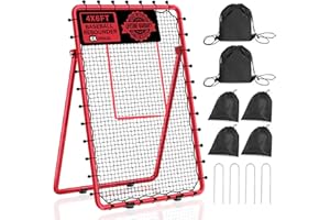 UTHEER Volleyball Net Volleyball Rebounder Net 6x4 FT with Adjustable Angles Bounce Back Net for Training, Backyard Multi-Sport Rebounder for Lacrosse, Baseball, Tennis, and Softball Training