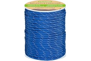 EXTEDRG Reflective Rope 50 Meters Reflective Paracord Rope 4mm for Garden Outdoors Camping Survival Cord (Dark Blue)