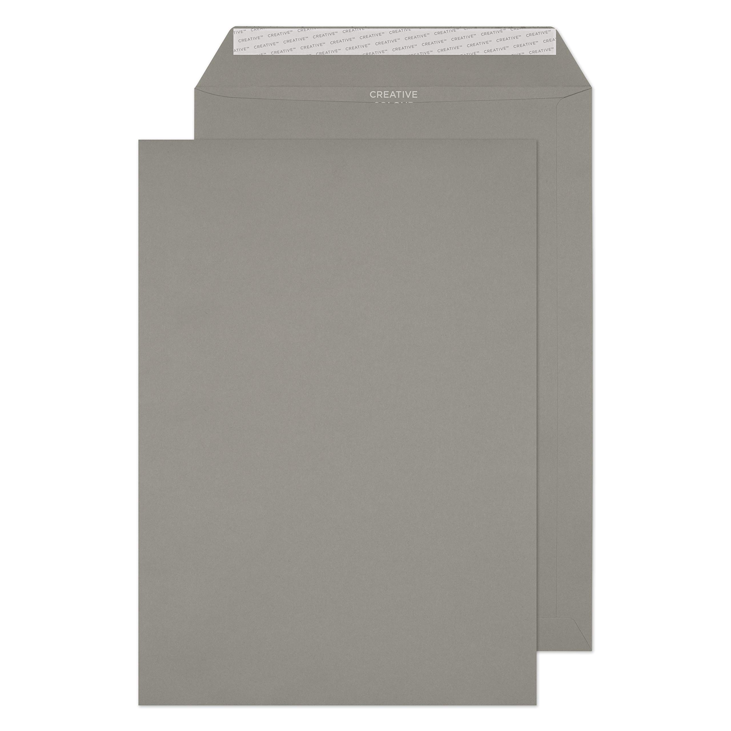 Blake Creative Colour C4 229 x 324 mm 120 gsm Peel & Seal Wallet Envelopes (63425) Storm Grey - Pack of 10