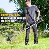 Conentool 24V Cordless Strimmer with 2 Batteries Foldable 15 Blades 2024 view 6