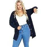 Avenue Womens Cara Cable Knit V Neck Cardigan