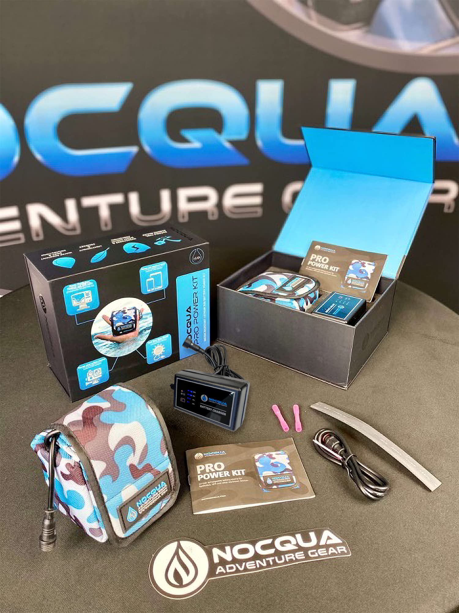 NOCQUA Pro Power Water-Resistant Battery & Charger Kit - Compatible with GPS, Depth & Fish Finders, & Most 12 Volt Electronics