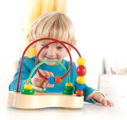 hape wooden bead maze