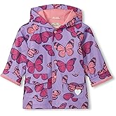 Hatley Girls' Color Changing Button-up Printed Rain Jacket