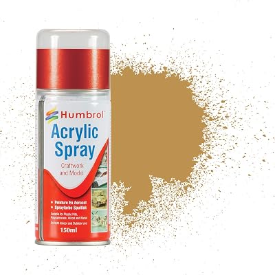 Humbrol Modellers Spray Paint AD6093 Desert Yellow 150ml Fast-Drying