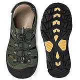 KOIMED Men's Hiking Leather Sandals Closed Toe