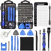STREBITO Precision Magnetic Screwdriver Set 124-Piece Electronics Tool Kit with 101 Bits, for Computer, Laptop, Cell Phone, PC, MacBook, iPhone, PS4, PS5, Xbox Repair