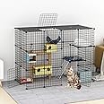 Large Cat Cage Enclosure Cat Playpen Detachable Metal Wire Indoor DIY Kennels Crate Large Exercise Place 2x3x4 Ideal for 1-4 Cats