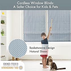 Madison Park Galen Cordless Roman Shades - Fabric