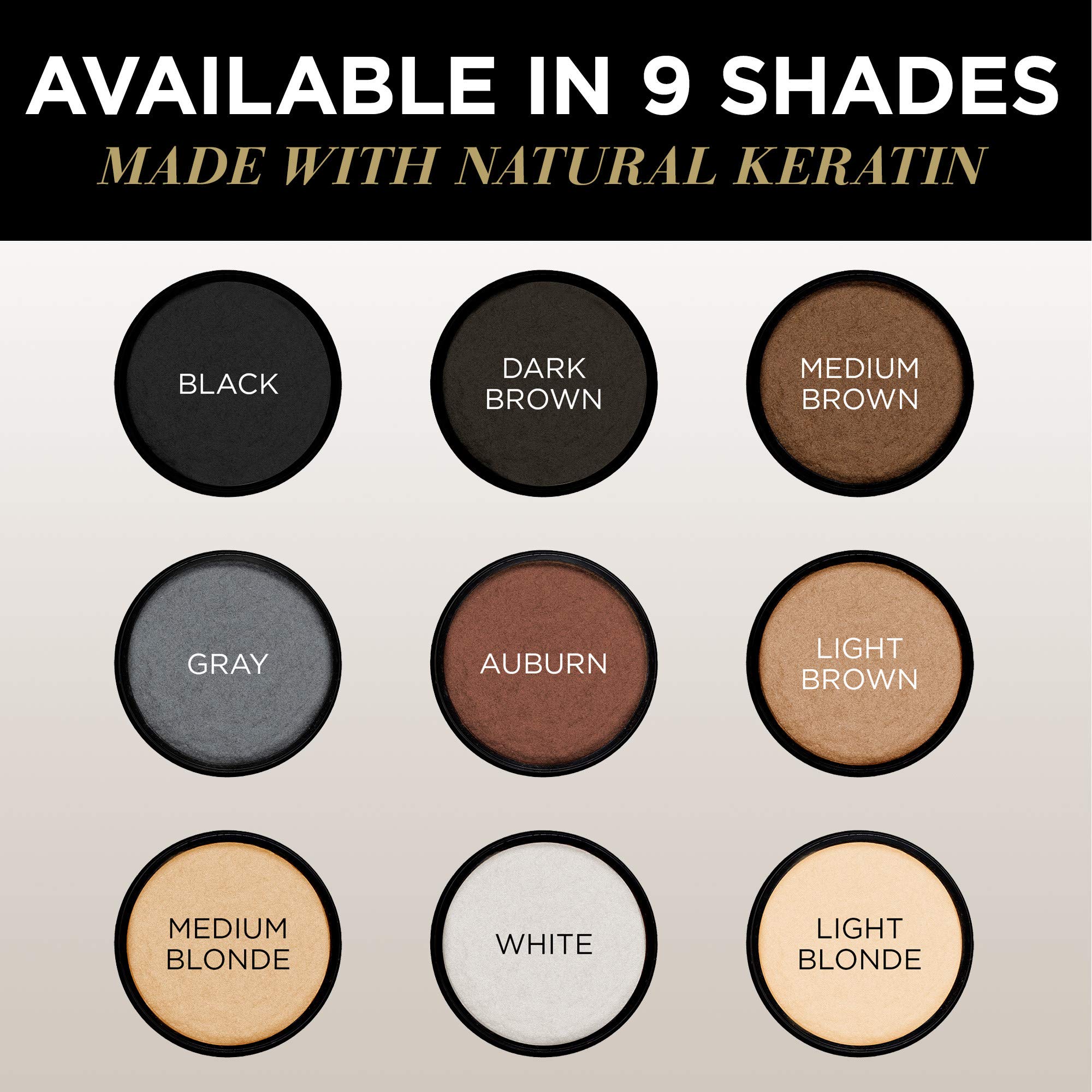 TOPPIK Hair Building Fibers, Fill In Fine or Thinning Hair Instantly Thicker, Fuller Looking Hair 9 Shades,4 size options