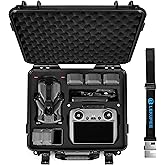 Lekufee Waterproof Hard Carrying Case for DJI Mini 5 Pro Drone, Fly More Combo, DJI RC 2/RC N3, Battery(6 pcs), Charging Hub,
