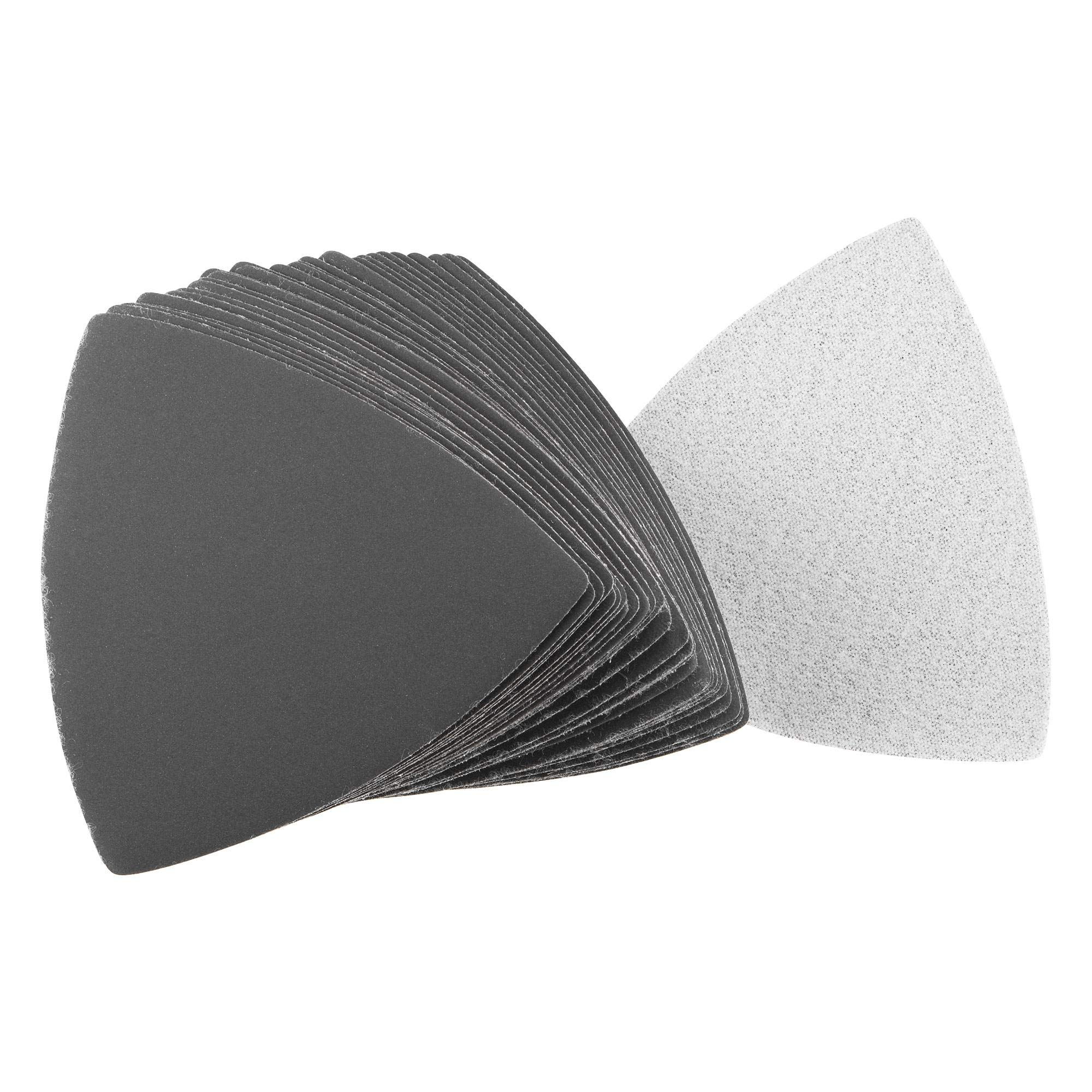 sourcing map Triangular Sandpaper Hook and Loop Triangle Sanding Pad Fit 3-1/2" Oscillating Multi-Tool Silicon Carbide for Wet/Dry Use 800 Grit 30pcs
