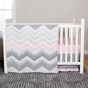 gray crib sheet