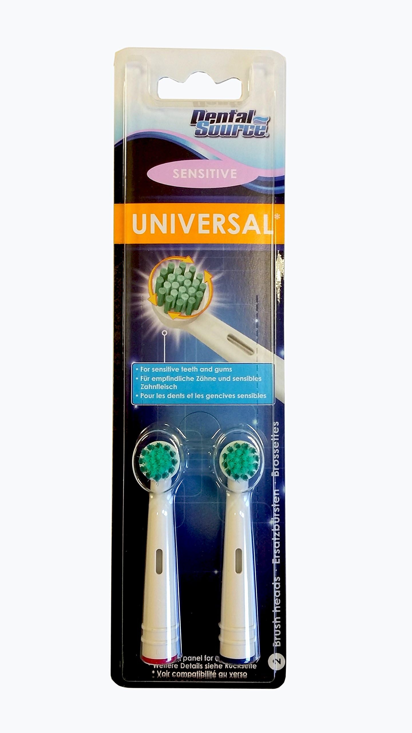 Dental Source Sensitive Replacement Brush Heads, Pack of 2