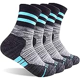 FEIDEER Women's Hiking Walking Running Socks, Multi-Pack Outdoor Recreation Socks Wicking Cushion Crew Socks