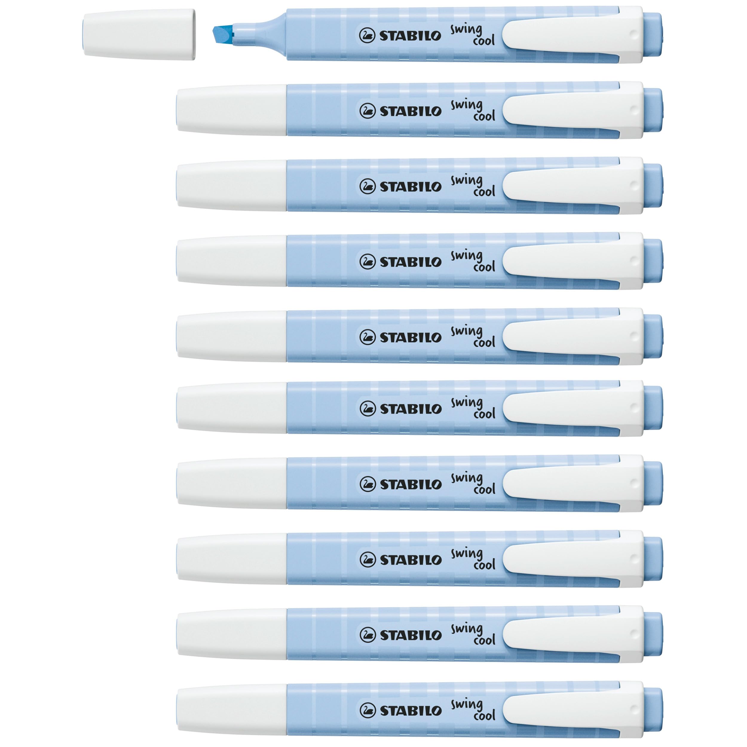 STABILO swing cool Pastel - Highlighter - Pack of 10 - Cloudy Blue