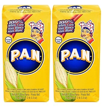 Harina PAN Pre-Cooked White Maize Meal - 1kg (Pack of 2)
