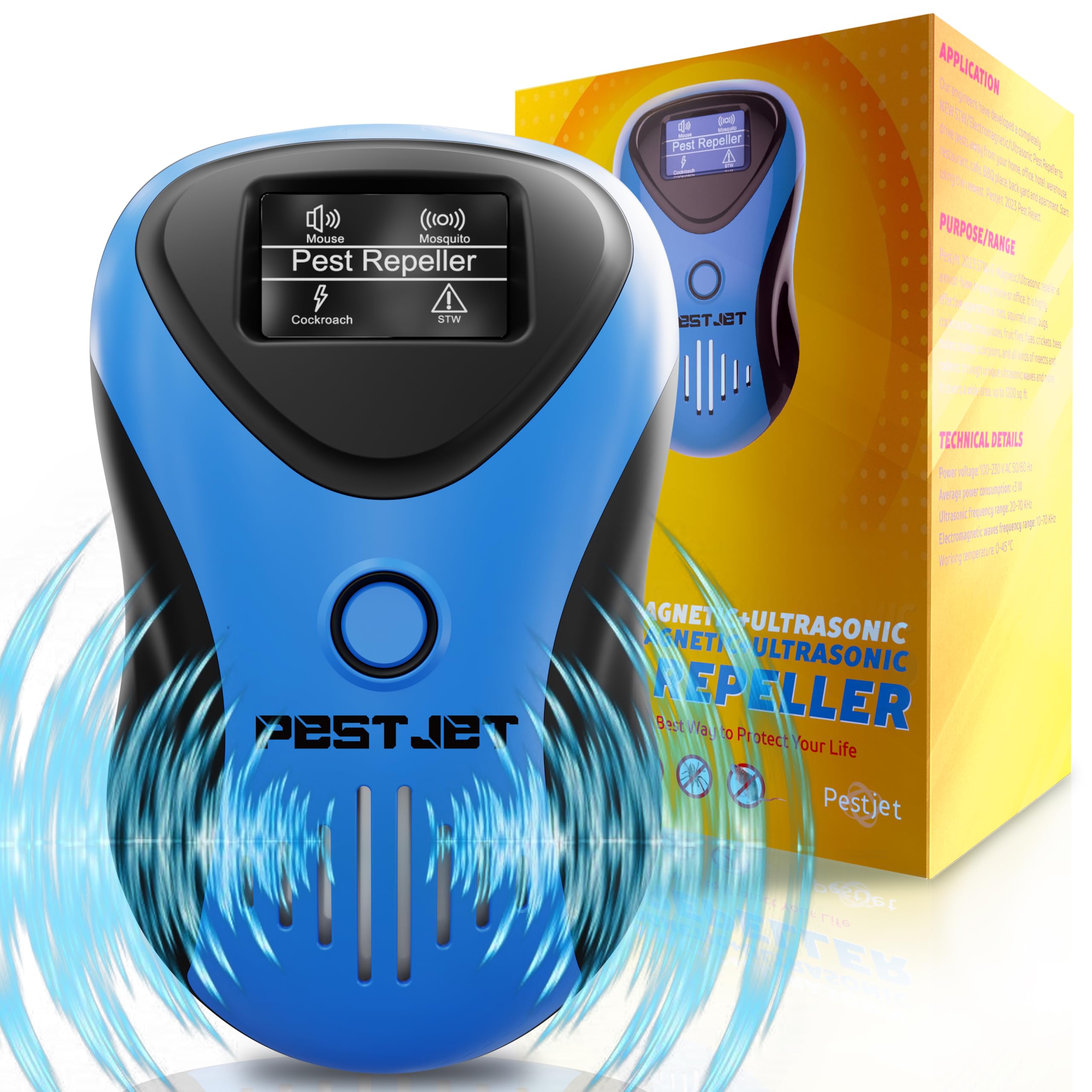 Photo 1 of 2025 Powerful Mouse Mice Rat Bat Squirrel Repellent (with LCD) - Outdoor/Indoor - Electronic Ultrasonic Pest Repeller Plug in - Deterrent Rodent Control - Electromagnetic Waves Repellent